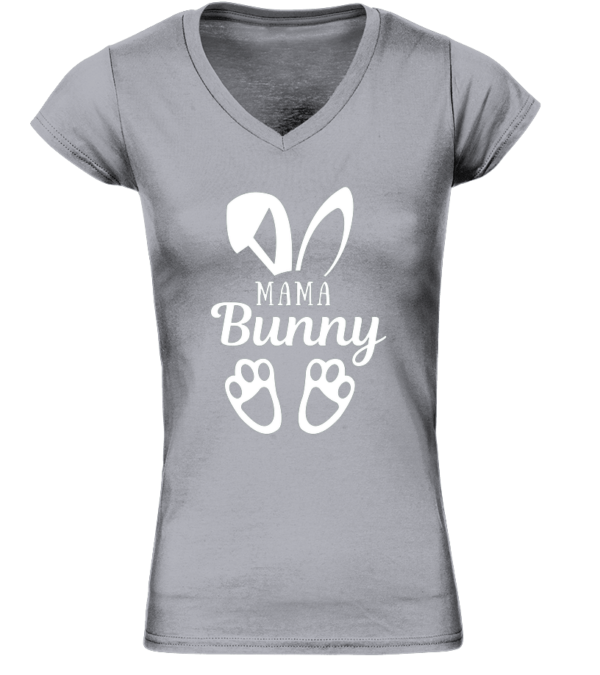 T-Shirt col V Bio Unisexe Mama Bunny