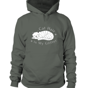 Sweat à capuche Unisexe cat hair is my glitter