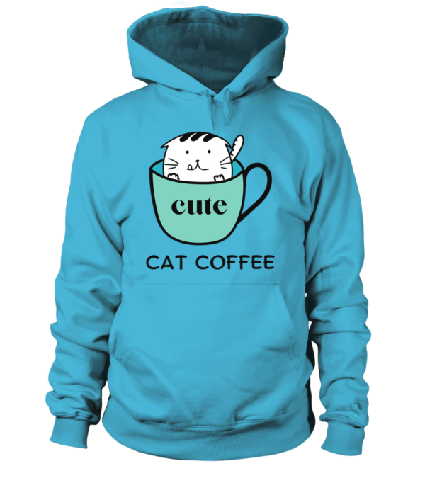 Sweat à capuche Unisexe Cat Coffee – Image 3
