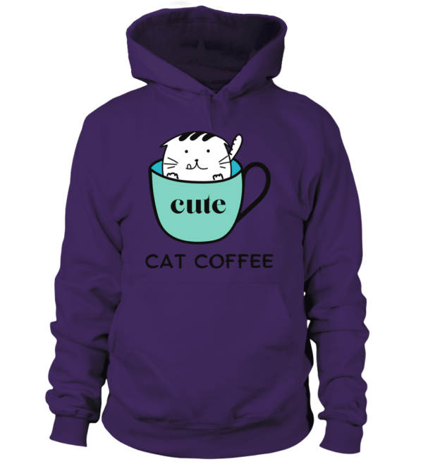 Sweat à capuche Unisexe Cat Coffee – Image 5