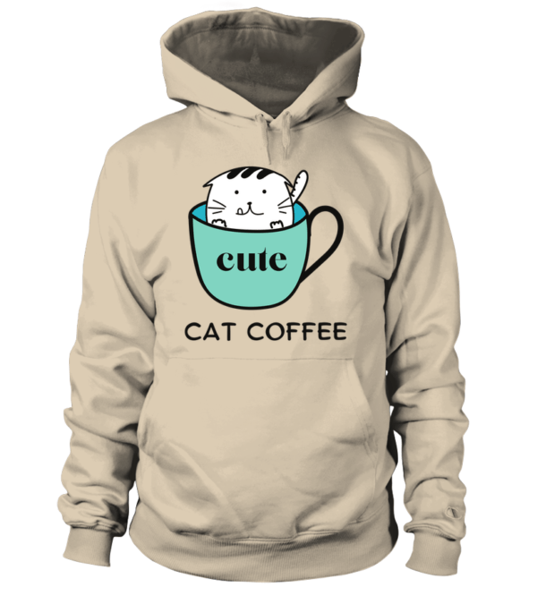 Sweat à capuche Unisexe Cat Coffee – Image 7