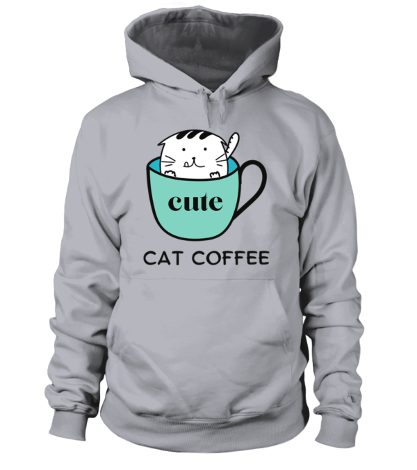 Sweat à capuche Unisexe Cat Coffee – Image 9