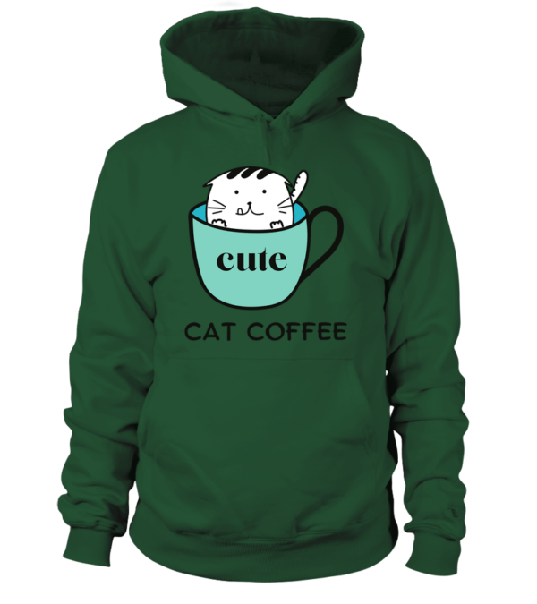 Sweat à capuche Unisexe Cat Coffee – Image 15