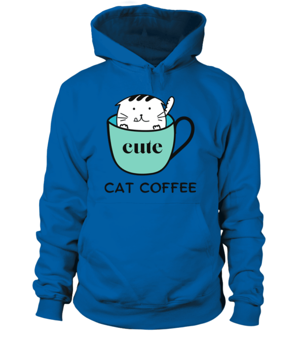 Sweat à capuche Unisexe Cat Coffee – Image 17