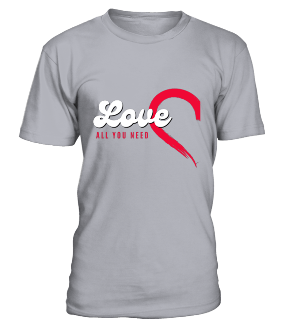 T-Shirt col rond Unisexe LOVE ALL YOU NEED – Image 7