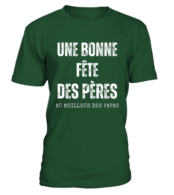 T-Shirt col rond Unisexe Une bonne fête des pères au meilleur des papas – Image 15