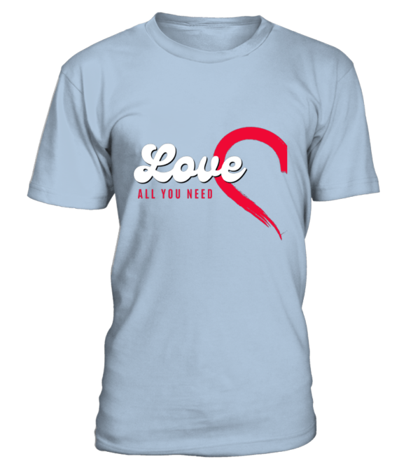 T-Shirt col rond Unisexe LOVE ALL YOU NEED – Image 9