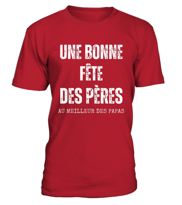 T-Shirt col rond Unisexe Une bonne fête des pères au meilleur des papas – Image 21