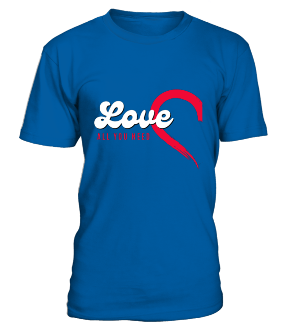 T-Shirt col rond Unisexe LOVE ALL YOU NEED – Image 11