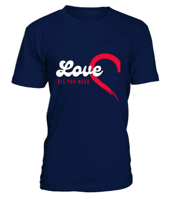 T-Shirt col rond Unisexe LOVE ALL YOU NEED – Image 13