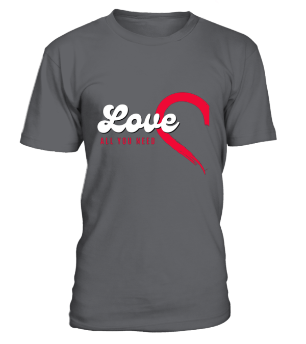 T-Shirt col rond Unisexe LOVE ALL YOU NEED