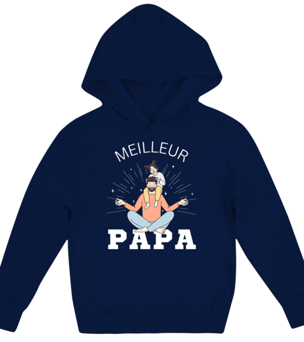 Sweat à Capuche Enfant Meilleur Papa – Image 3