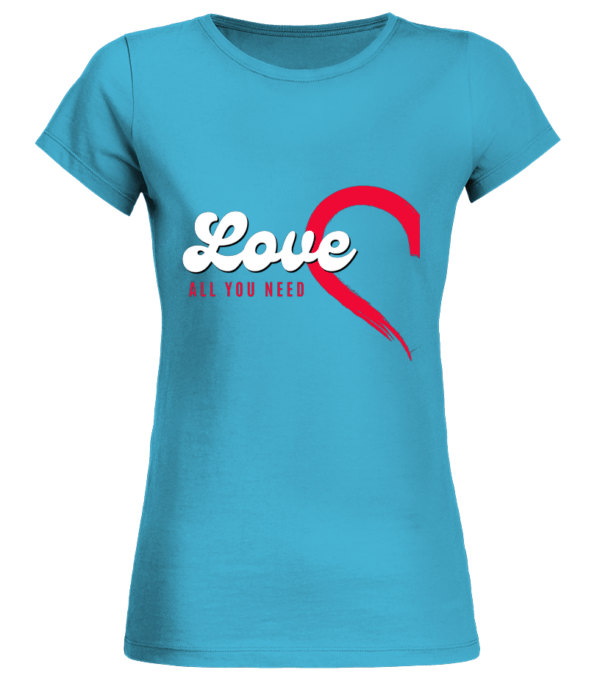 T-Shirt Col Rond Bio Femme LOve all You Need – Image 3