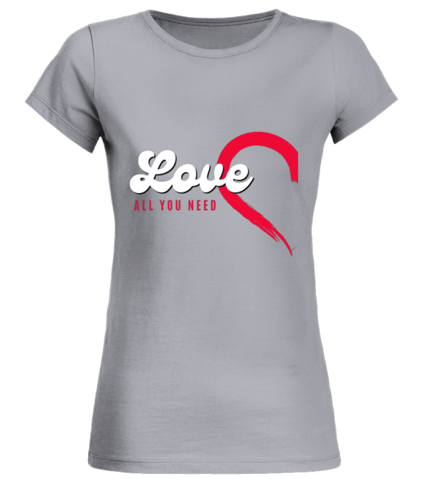 T-Shirt Col Rond Bio Femme LOve all You Need – Image 5