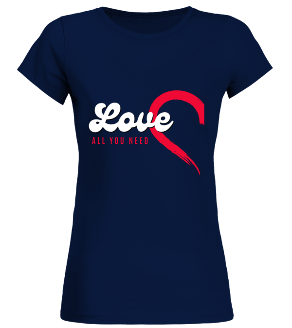T-Shirt Col Rond Bio Femme LOve all You Need – Image 9