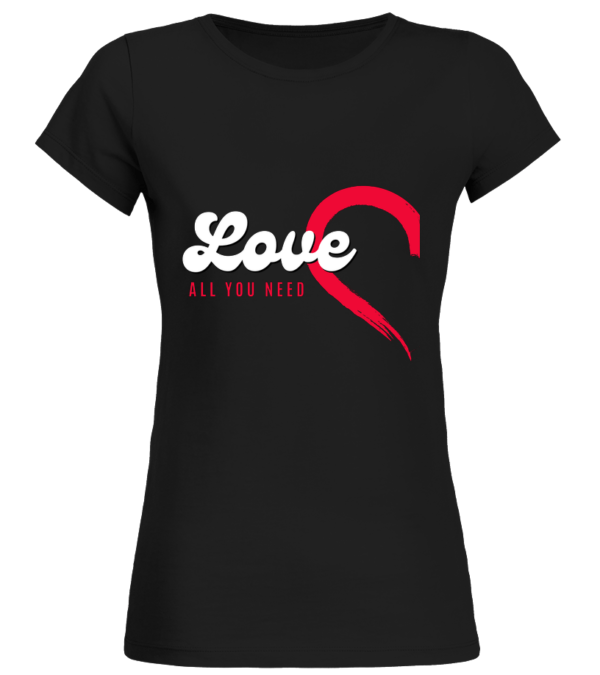 T-Shirt Col Rond Bio Femme LOve all You Need – Image 11