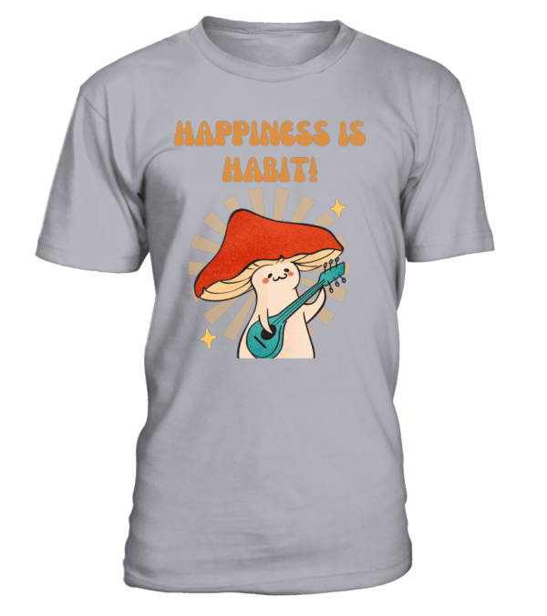 T-Shirt col rond Unisexe Happiness is Habit – Image 5