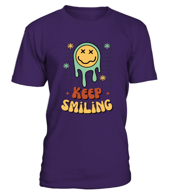 T-Shirt col rond Unisexe Keep Smiling – Image 3