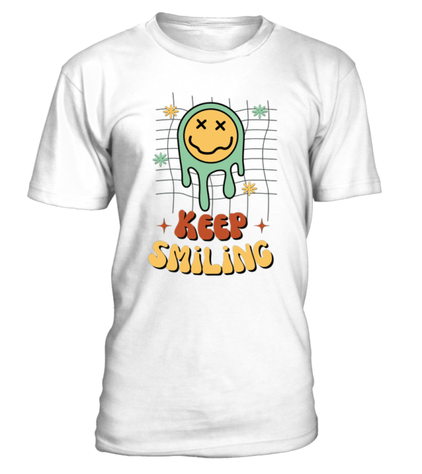T-Shirt col rond Unisexe Keep Smiling – Image 17