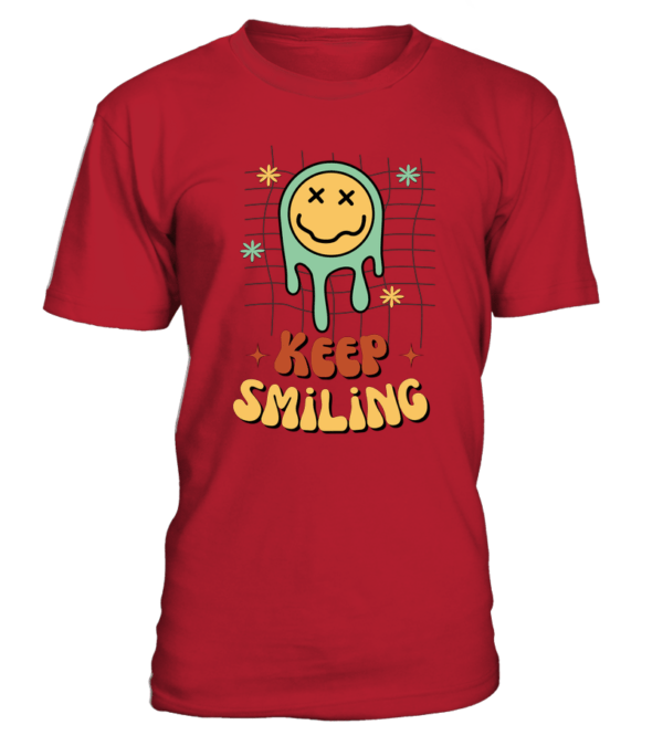 T-Shirt col rond Unisexe Keep Smiling – Image 19