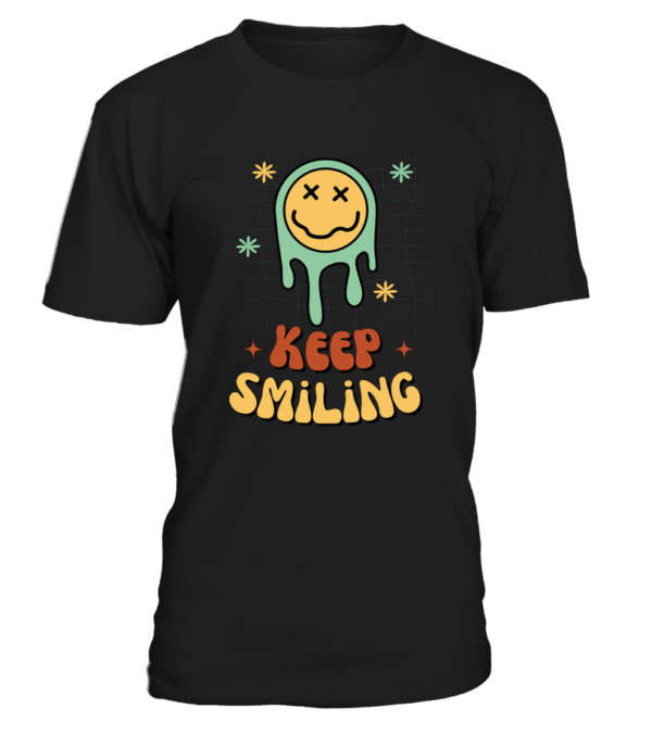 T-Shirt col rond Unisexe Keep Smiling – Image 21