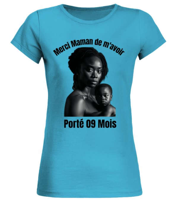 T-Shirt Col Rond Bio Femme Merci maman