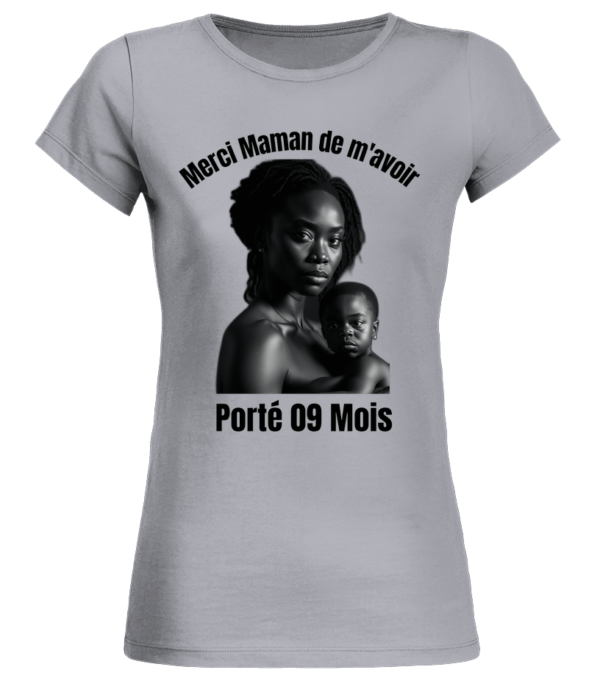 T-Shirt Col Rond Bio Femme Merci maman – Image 3