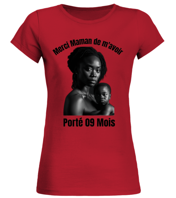 T-Shirt Col Rond Bio Femme Merci maman – Image 9