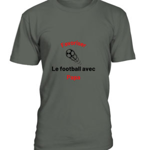 T-Shirt col rond Unisexe Favoriser Le football avec Papa