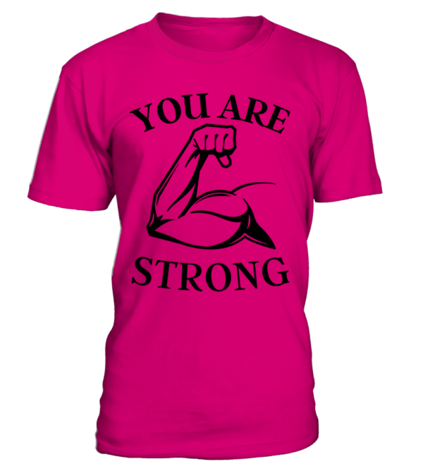 T-Shirt col rond Unisexe You are strong – Image 5