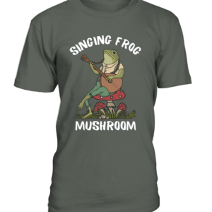 T-Shirt col rond Unisexe Singing Frog Mushroom