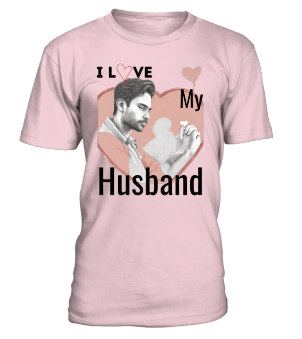 T-Shirt col rond Unisexe I love my husband – Image 3