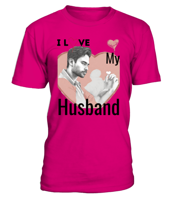 T-Shirt col rond Unisexe I love my husband – Image 7