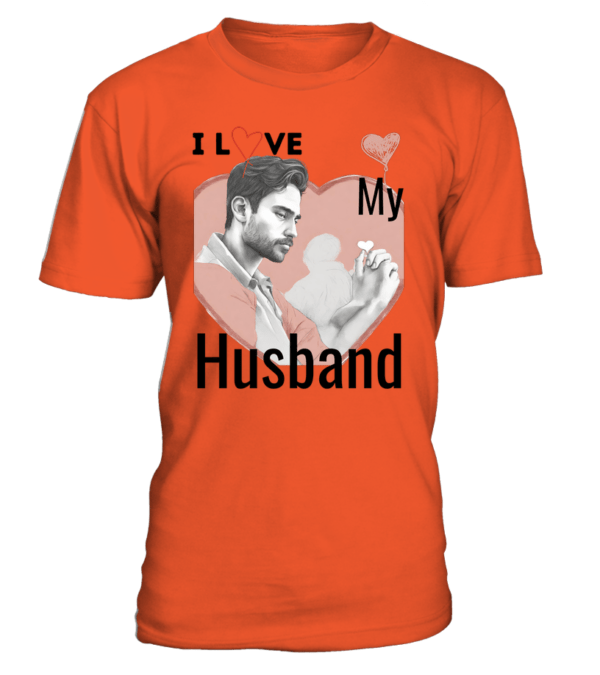 T-Shirt col rond Unisexe I love my husband – Image 9