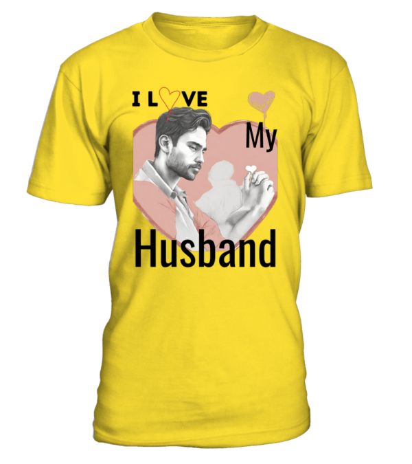 T-Shirt col rond Unisexe I love my husband – Image 19