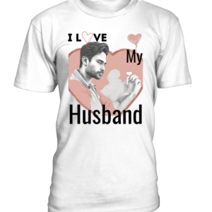 T-shirt col rond unisexe I love my husband : Un cadeau parfait pour votre amoureux(se) !