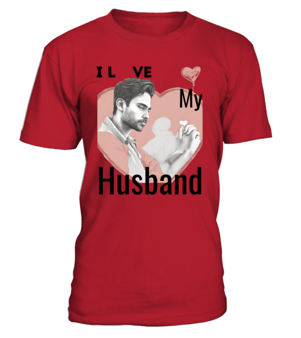 T-Shirt col rond Unisexe I love my husband – Image 23