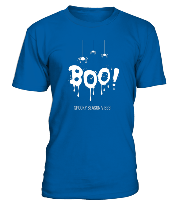 Célébrez l'Halloween avec style avec notre t-shirt col rond unisexe Boo Spooky Season Vibes !