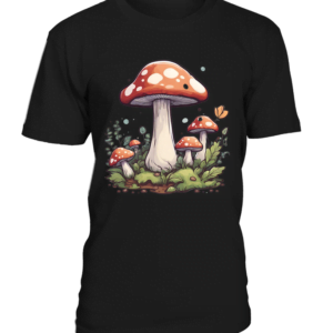 T-Shirt col rond Unisexe champignons