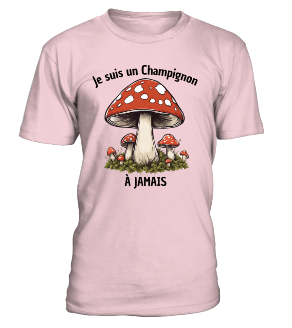 T-Shirt col rond Unisexe Je suis un champignon à Jamais – Image 5