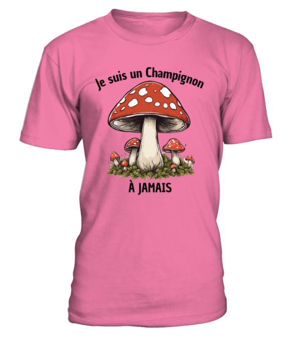 T-Shirt col rond Unisexe Je suis un champignon à Jamais – Image 9
