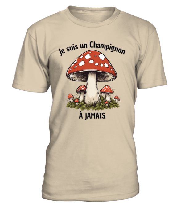 T-Shirt col rond Unisexe Je suis un champignon à Jamais – Image 11