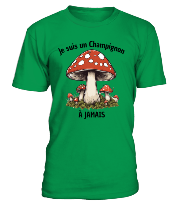 T-Shirt col rond Unisexe Je suis un champignon à Jamais – Image 17