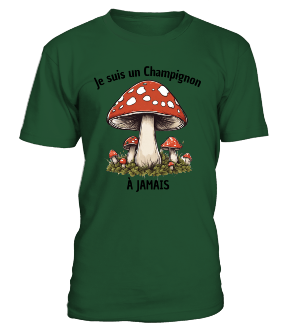 T-Shirt col rond Unisexe Je suis un champignon à Jamais – Image 21