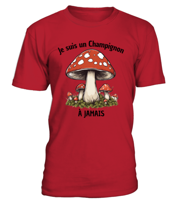 T-Shirt col rond Unisexe Je suis un champignon à Jamais – Image 29