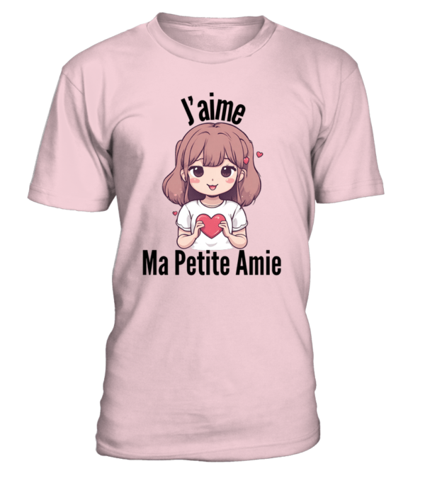T-Shirt col rond Unisexe J'aime ma petite amie – Image 3