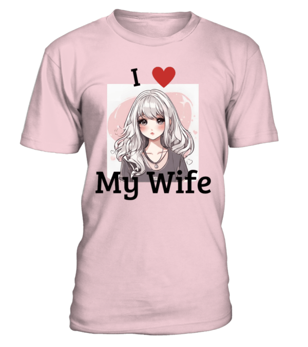 T-Shirt col rond Unisexe I love my wife – Image 3