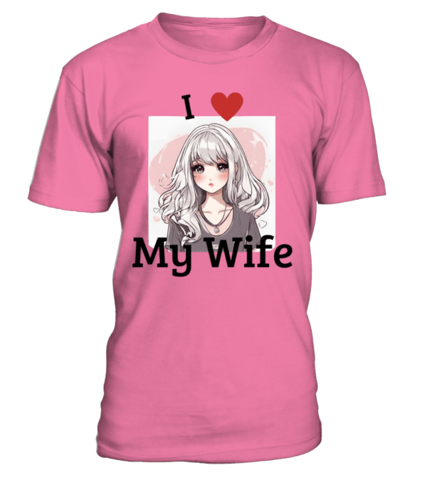 T-Shirt col rond Unisexe I love my wife – Image 5