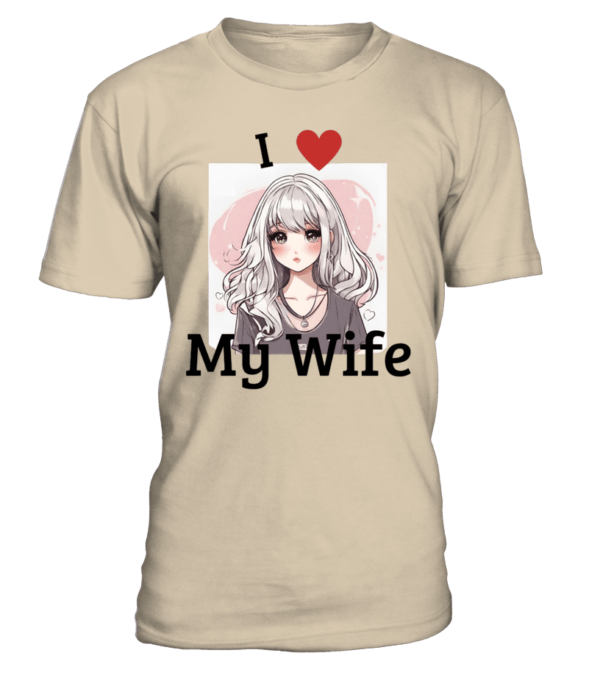 T-Shirt col rond Unisexe I love my wife – Image 7