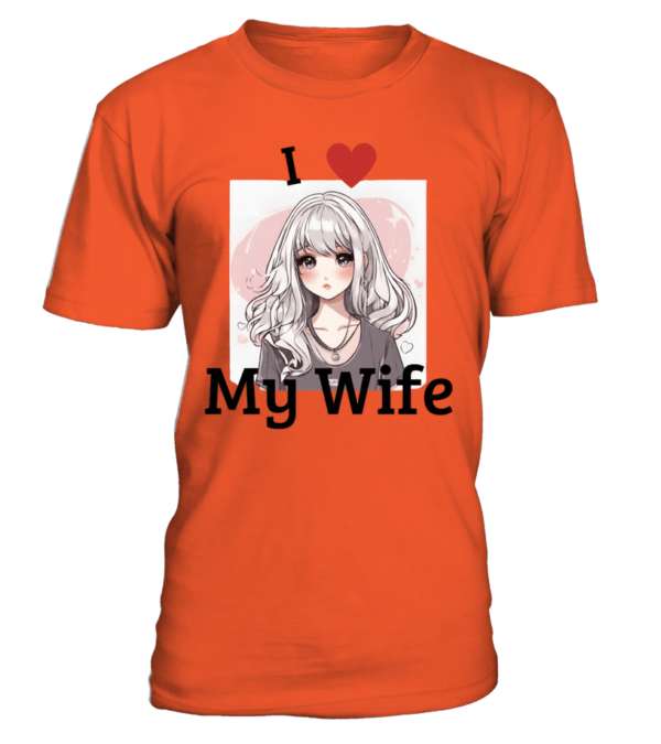 T-Shirt col rond Unisexe I love my wife – Image 9
